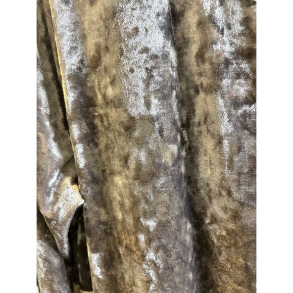 Indigo Soul Velvet V-Notch Mini Dress Sz XL Blue Soft Stretch Pockets Boho Goth - Picture 3 of 5